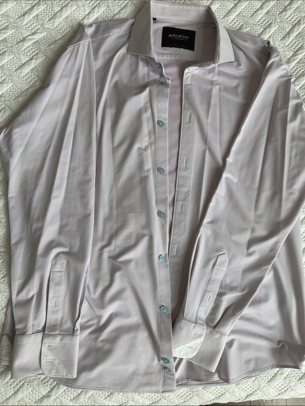 MACCIOO Light Pink Men's Dress Shirt - Classic Spread Collar